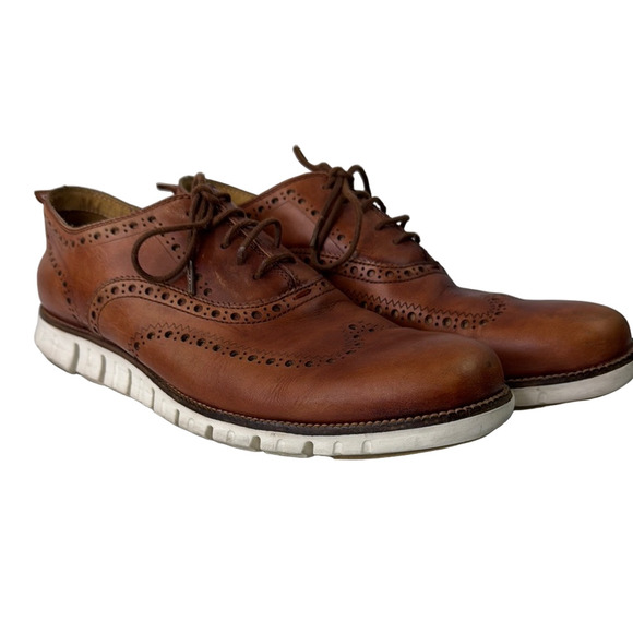 Cole Haan Men's Classic Brown Leather Men's Brogues - Picture 1 of 11